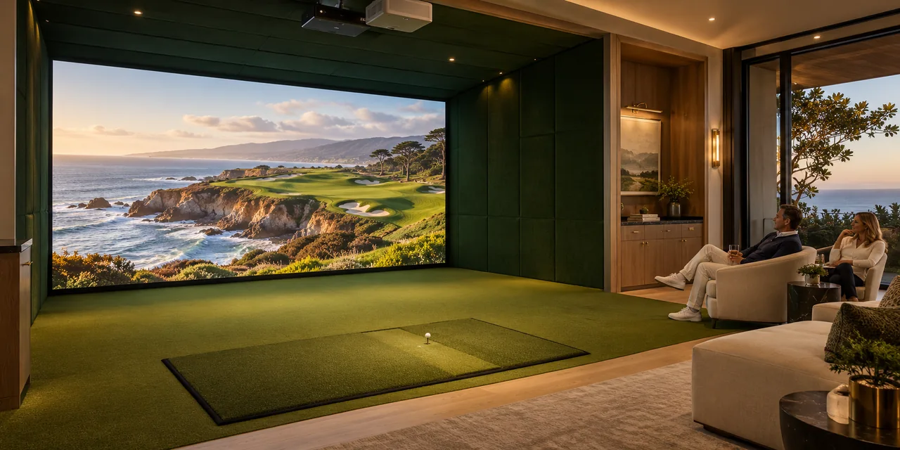 Illustrative The Pro home golf simulator concept